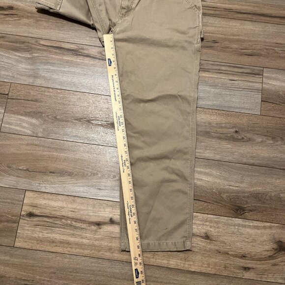 Men's Carhartt Relaxed Fit Carpenter Pants SIZE 40x30 Tan Casual Work B324-DKH - Picture 5 of 12